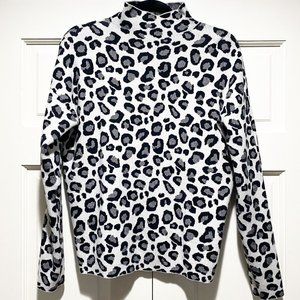 Tahari Leopard Print Turtle Neck Sweater